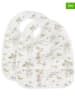 Jollein 2-delige set: slabbetjes wit/beige