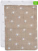 Jollein 2er-Set: Waschlappen in Beige/ Weiß