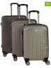 Geographical Norway 3-delige hardcase-trolleyset "Softless" kaki