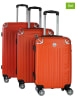 Geographical Norway 3tlg. Hardcase-Trolleyset "Softless" in Orange