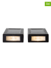 Garden Hero 2er-Set: LED-Solar-Wandleuchten in Schwarz - (L)10 x (B)7,3 cm