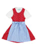 Isartrachten Dirndl in Rot/ Hellblau