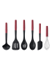 KitchenAid 6tlg. Küchenhelfer-Set in Schwarz/ Rot