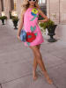 LA Angels Kleid in Rosa/ Bunt