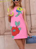 LA Angels Kleid in Rosa/ Bunt