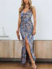 LA Angels Kleid in Hellblau/ Braun/ Weiß