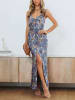 LA Angels Kleid in Hellblau/ Braun/ Weiß