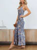 LA Angels Kleid in Hellblau/ Braun/ Weiß