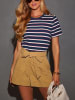 Milan Kiss Shirt donkerblauw/wit