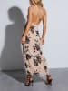 Milan Kiss Kleid in Beige/ Schwarz