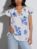Milan Kiss Bluse in Weiß/ Blau