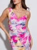 Milan Kiss Kleid in Pink/ Bunt
