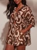Milan Kiss Blouse bruin/crème