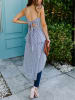 Milan Kiss Longtop in Hellblau/ Weiß