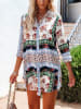 Milan Kiss Kleid in Weiß/ Bunt