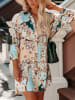 Milan Kiss Jurk beige/petrol