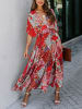 Milan Kiss Kleid in Rot/ Bunt