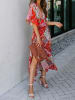 Milan Kiss Kleid in Rot/ Bunt