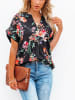Milan Kiss Bluse in Schwarz/ Bunt
