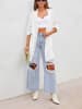 Milan Kiss Longbluse in Weiß