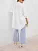 Milan Kiss Lange blouse wit