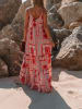 Milan Kiss Kleid in Rot/ Hellblau