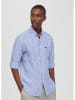 Façonnable Linnen blouse blauw/wit