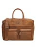 HIDE & STITCHES Leder-Weekender in Hellbraun - (B)41 x (H)26 x (T)14 cm