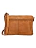 HIDE & STITCHES Leder-Umhängetasche in Hellbraun - (B)23 x (H)16 x (T)4 cm