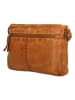 HIDE & STITCHES Leder-Umhängetasche in Hellbraun - (B)23 x (H)16 x (T)4 cm