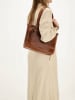 HIDE & STITCHES Leder-Schultertasche in Hellbraun - (B)34 x (H)34 x (T)8 cm