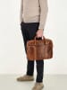 HIDE & STITCHES Leder-Businesstasche in Hellbraun - (B)38 x (H)29 x (T)7 cm