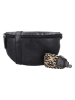 HIDE & STITCHES Leren borstbuidel zwart - (B)24 x (H)13 x (D)8 cm