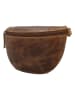 HIDE & STITCHES Leder-Brustbeutel in Hellbraun - (B)24 x (H)13 x (T)8 cm
