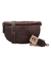 HIDE & STITCHES Leren borstbuidel bruin - (B)24 x (H)13 x (D)8 cm