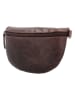 HIDE & STITCHES Leren borstbuidel bruin - (B)24 x (H)13 x (D)8 cm
