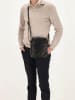 HIDE & STITCHES Leren schoudertas zwart - (B)19 x (H)23 x (D)6 cm
