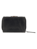 HIDE & STITCHES Leder-Geldbörse in Schwarz - (B)13 x (H)9 x (T)3 cm