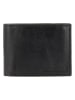 HIDE & STITCHES Leder-Geldbörse in Schwarz - (B)12 x (H)10 x (T)2 cm