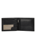 HIDE & STITCHES Leder-Geldbörse in Schwarz - (B)12 x (H)10 x (T)2 cm