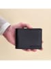 HIDE & STITCHES Leder-Geldbörse in Schwarz - (B)12 x (H)10 x (T)2 cm