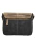 HIDE & STITCHES Leder-Umhängetasche in Khaki/ Schwarz - (B)26 x (H)21 x (T)6 cm