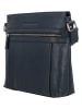 HIDE & STITCHES Leder-Umhängetasche in Dunkelblau - (B)26 x (H)26 x (T)8 cm