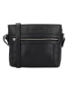 HIDE & STITCHES Leder-Umhängetasche in Schwarz - (B)21 x (H)18 x (T)5 cm
