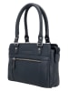 HIDE & STITCHES Leder-Henkeltasche in Dunkelblau - (B)35 x (H)22 x (T)8 cm