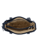 HIDE & STITCHES Leder-Henkeltasche in Dunkelblau - (B)35 x (H)22 x (T)8 cm