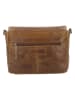 HIDE & STITCHES Leren schoudertas lichtbruin - (B)24 x (H)17 x (D)7 cm