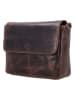 HIDE & STITCHES Leren schoudertas bruin - (B)24 x (H)17 x (D)7 cm