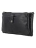 HIDE & STITCHES Leren schoudertas zwart - (B)24 x (H)14 x (D)2 cm