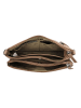 HIDE & STITCHES Leder-Umhängetasche in Beige - (B)24 x (H)14 x (T)2 cm